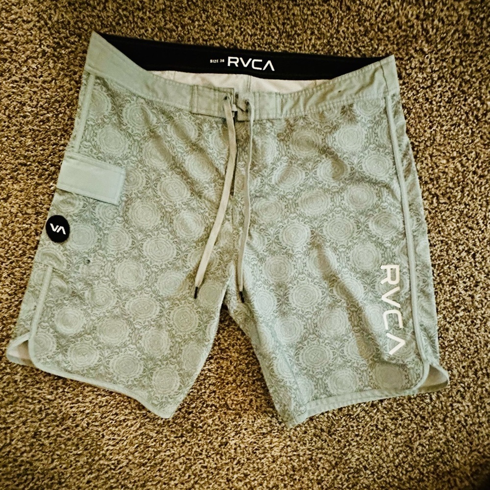 RVCA Gray Patterned Board Shorts